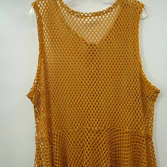 ZIPPER FRONT COVER-UP ORANGE WOMENS FITS LIKE A LARGE - Picture 3 of 5